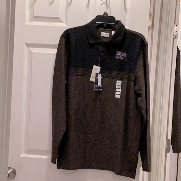 Haggar Other - Black and Brown Mens Long Sleeve Polo Shirt